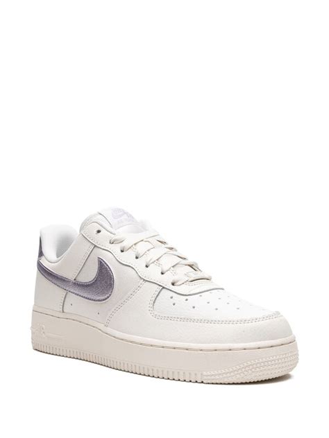 Nike Air Force 1 ""metallic Purple"" Sneakers - White | Editorialist