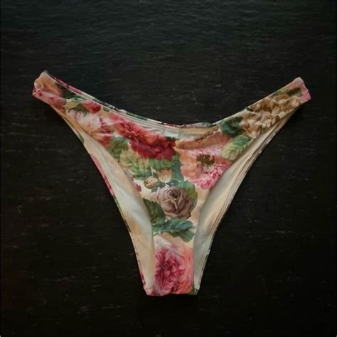 Zimmermann Swim Zimmermann Set Tan Red Green Floral Print Bikini Set Swimsuit Poshmark