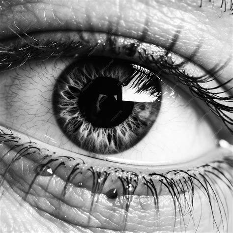 premium ai image  close    human eye   reflection