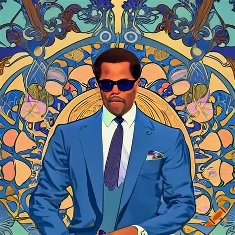 Art Nouveau Style Depiction Of Rico Tubbs From Miami Vice On Craiyon