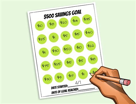 Savings' Goal Printable, Savings Goal Tracker, Savings Goal Pdf ...