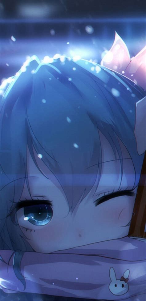 1440x2960 Anime Girl Blue Eyes Samsung Galaxy Note 9,8, S9,S8,S8+ QHD ...