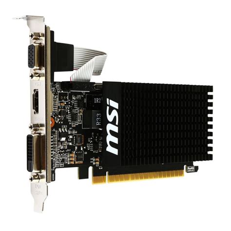 MSI ファンレスロープロファイル対応 GeForce GT 710 グラフィックカード メモリ1GBモデル GT710 1GD3H LP