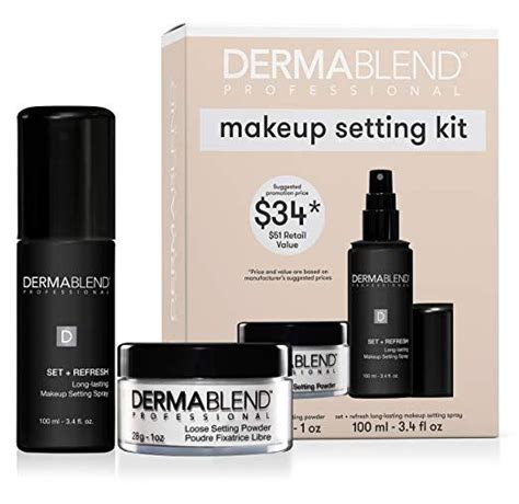 Dermablend Makeup Setting T Set With Setting Powder And Setting Spray Makeup Setting Spray