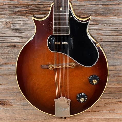 Gibson Em 200 Electric Mandolin Sunburst 1969 S389 Reverb