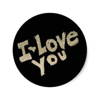 Glitter I Love You Sticker