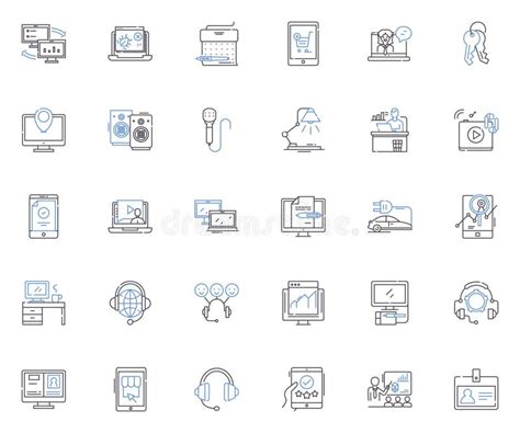 Instrument Essentials Line Icons Collection Strings Keys Frets