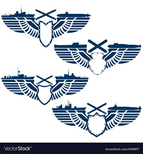 Icons Navy Royalty Free Vector Image Vectorstock