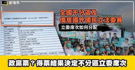 2024政黨票是什麼？得票結果決定不分區立委席次 新識界