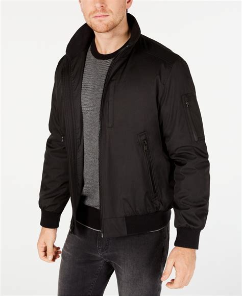 Calvin Klein Synthetic Ripstop Bomber Jacket In Black For Men Lyst