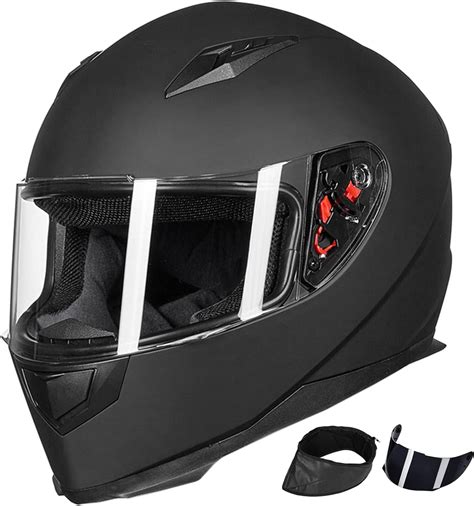 Ilm Full Face Motorcycle Street Bike Helmet With Removable Winter Neck