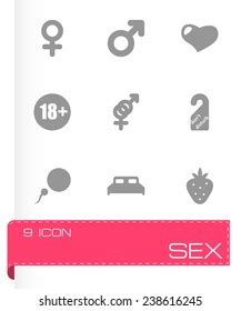 Vector Sex Icon Set On Grey Stock Vector Royalty Free 238616245 Shutterstock