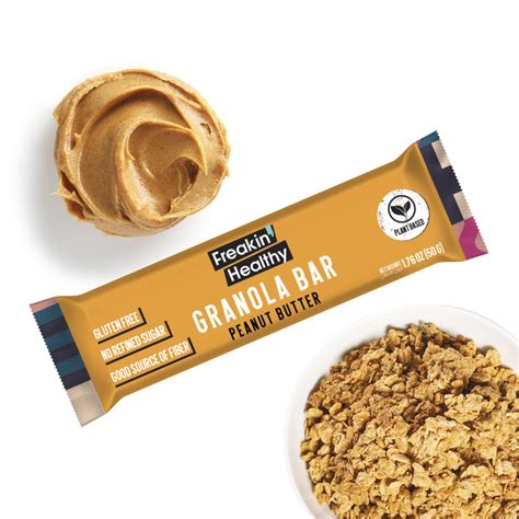 PEANUT BUTTER GRANOLA BAR 50g Freakin Healthy