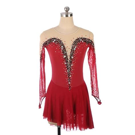 Ice Skating Dress red Red Rose - Etsy