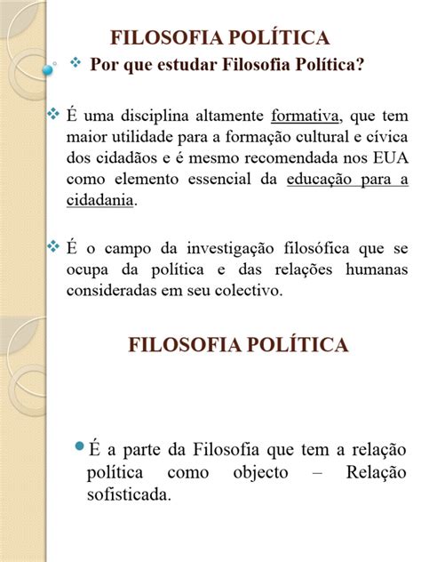 A República Fundamental Para A Filosofia Política Foi Escrita Por - 1 Aula - FILOSOFIA POLÍTICA | PDF | Monarquia | Democracia