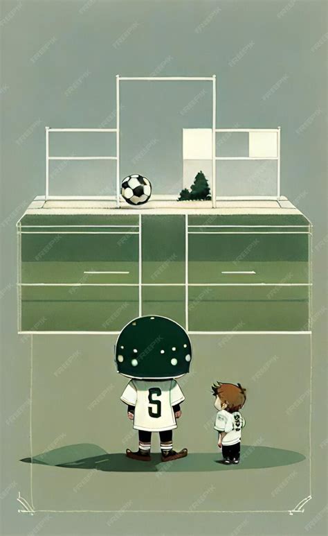 Premium AI Image | Drawing of children playing soccer