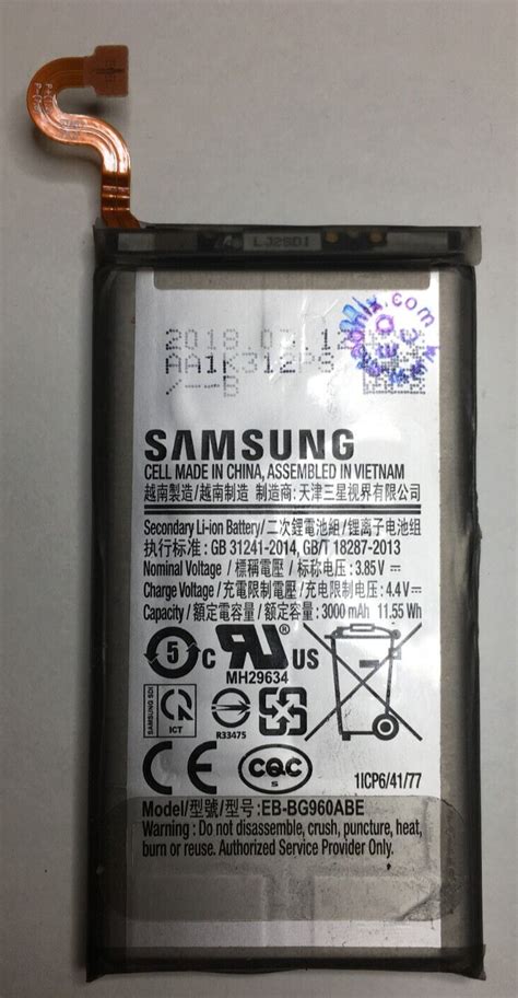 Samsung Galaxy S9 Battery Eb Bg960abe 3000mah For G960f Genuine Original Ebay