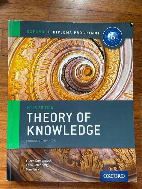 Ib Tok Textbook Theory Of Knowledge Hobbies Toys Books