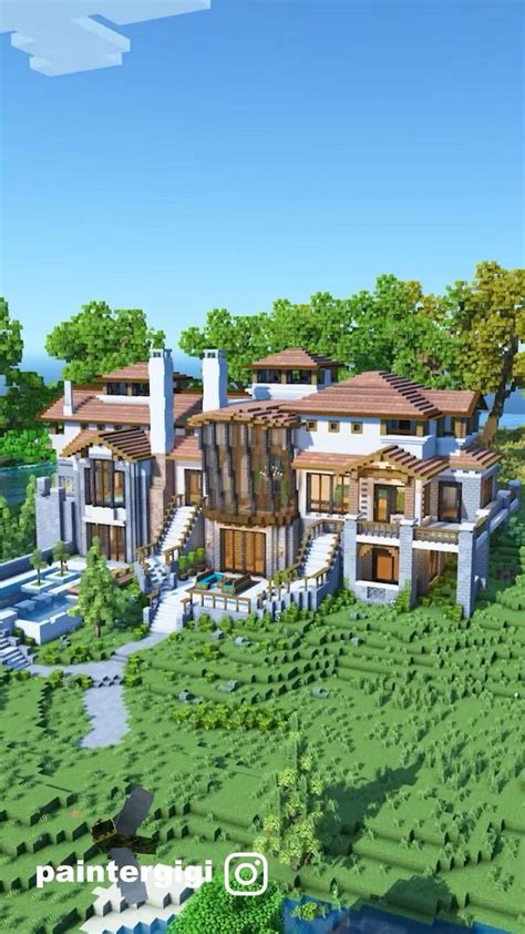 Minecraft Mansion Minecraft Houses Minecraft House Designs Minecraft Mansion