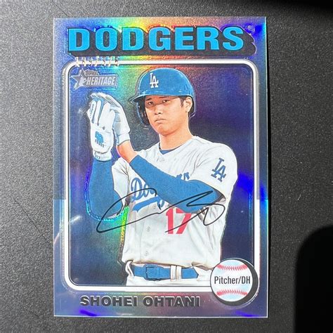 Shohei Ohtani Topps Heritage Chrome Silver Refractor