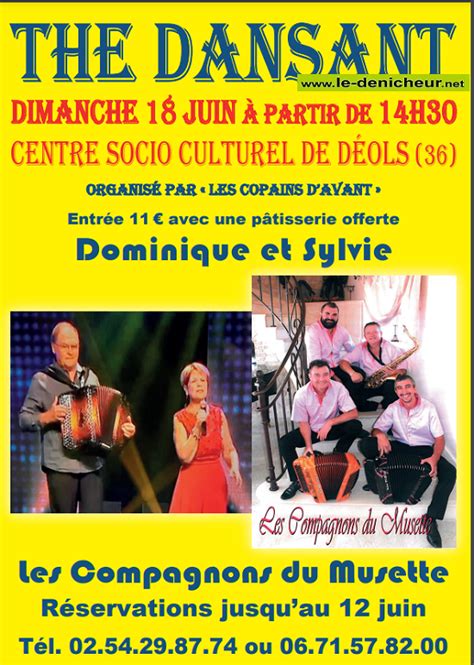 R Dim Juin Deols Th Dansant Avec Dominique Sylvie Et Les