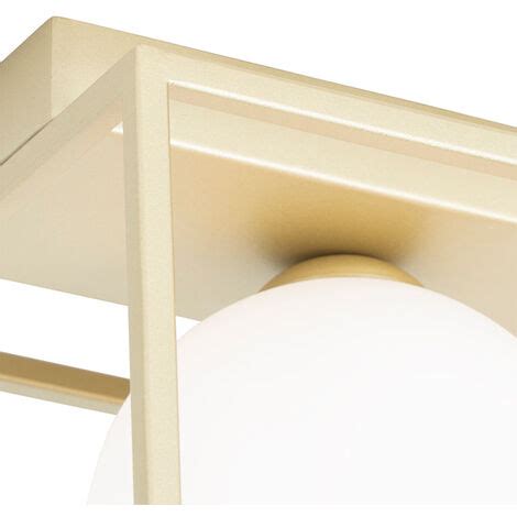 Qazqa Lampada Da Soffitto Aniek Design Acciaio Vetro Oro Ottone