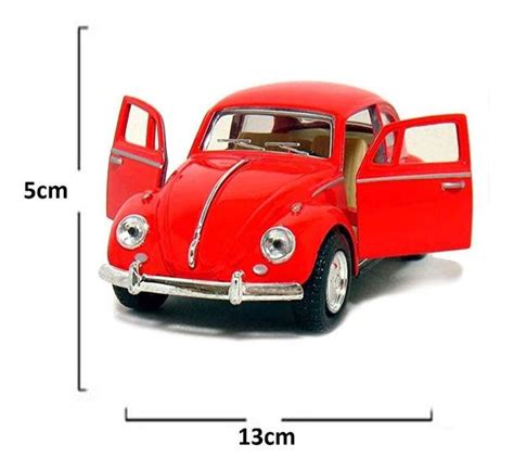 Carrinho Fusca Clássico Miniatura Coleção Vários Modelos e Cores Azul