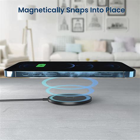 Techsmarter 15w Magnetic Qi Wireless Charger Fast Charging Compatible