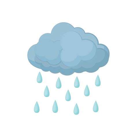 Cloud with rain drops icon, cartoon style 14365091 Vector Art at Vecteezy