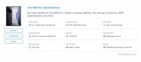 vivo X90 Pro+ Specifications | DeviceBeast.com