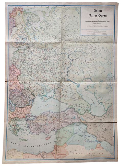 Map of East and Middle East, 1942