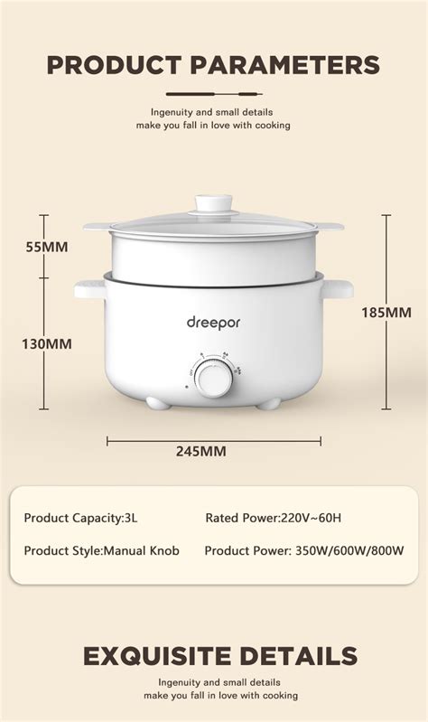 Multifunctional Electric Cooker Free Steamer Rice Cooker Small Hot Pot Cooker Non Stick Pan L