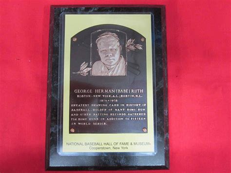 Babe Ruth 1936 Hall Of Fame Induction Postcard Plaque EastCoastAwards