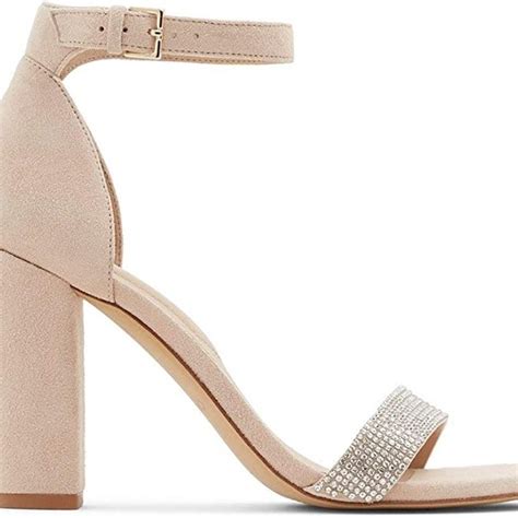 Aldo Shoes Aldo Womens Jerayclya Nude Suede High Heel Ankle Strap Sandals Size 8 Poshmark