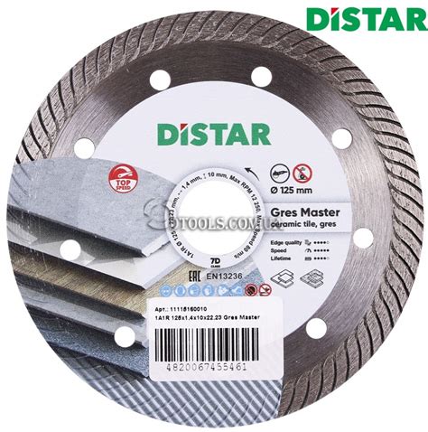 Диск алмазный Distar Gres Master по керамограниту 115- 125 мм для УШМ