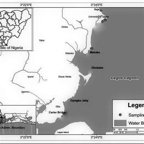 Map Of Lagos Lagoon Showing The Sampling Sites Download Scientific Diagram