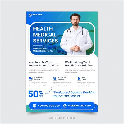 Premium Vector | Modern Medical Healthcare Flyer Poster Layout