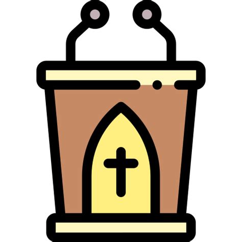 Pulpit Detailed Rounded Lineal color icon