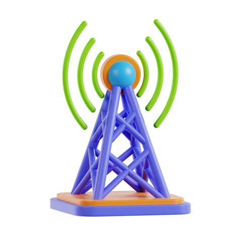 Wireless Tower 3d Icon Communication Tower 3d Icon For Transmitting