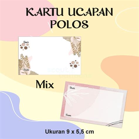 Jual Kartu Ucapan Polos Isi Shopee Indonesia