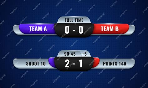 Табло спортивных соревнований современный векторный дизайн для нижней ...