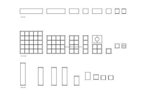 Sistema IKEA Kallax Dibujos CAD Gratuitos