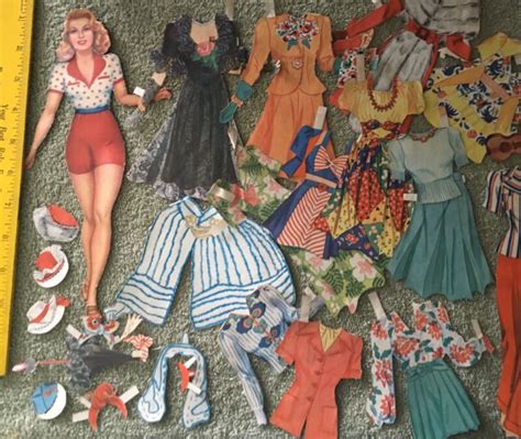 1940s Paper Dolls Actress Antique Price Guide Details Page