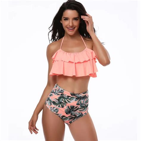 2018 nuevo conjunto de Bikinis sexi traje de baño de cintura alta para