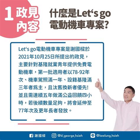 Re [新聞] 基隆網友敲碗電動機車 謝國樑：一定實現 Ptt Hito