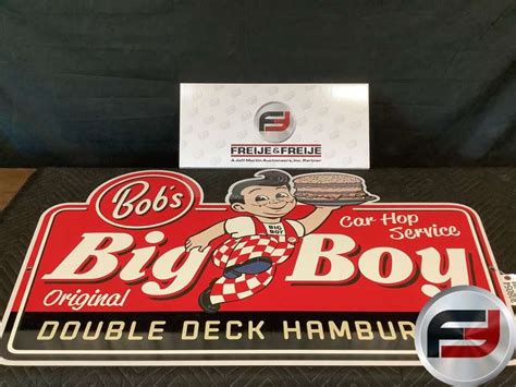 BOB S BIG BOY SIGN ONE SIDED 29 X 47 Freije Freije Auctioneers