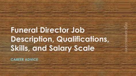 Funeral Director Job Description Skills And Salary Nigcareers