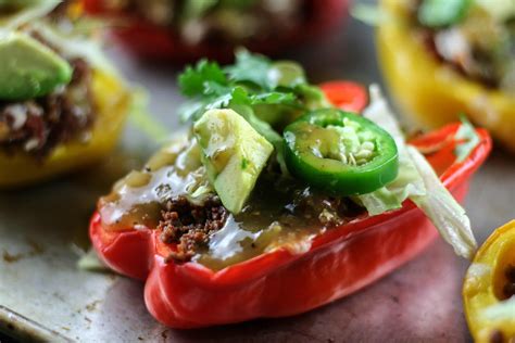 Paleo Taco Stuffed Peppers Wanderlust And Wellness