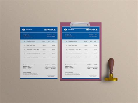 Invoice design on Behance