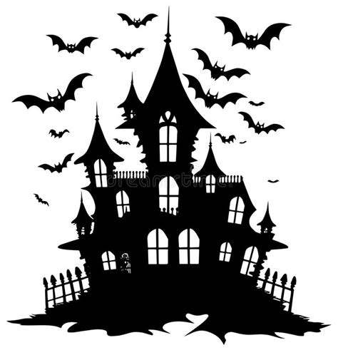 Cute Halloween Clip Art of a Haunted House Stock Vector - Illustration ...